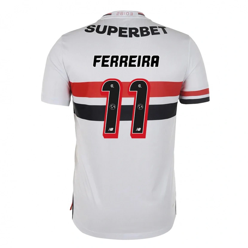 Danxen Herren Ferreirinha #11 Rot Schwarz Weiß Heimtrikot Trikot 2025/26 T-Shirt