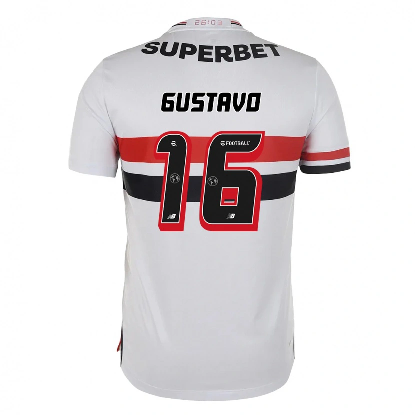 Danxen Herren Luiz Gustavo #16 Rot Schwarz Weiß Heimtrikot Trikot 2025/26 T-Shirt