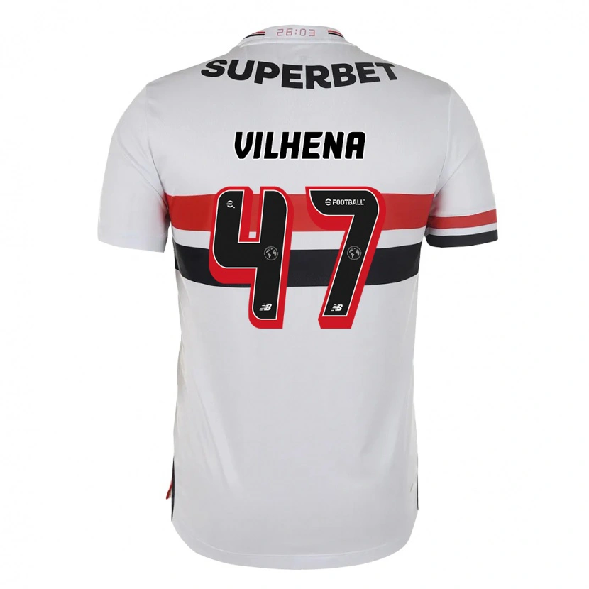 Danxen Herren Pedro Vilhena #47 Rot Schwarz Weiß Heimtrikot Trikot 2025/26 T-Shirt