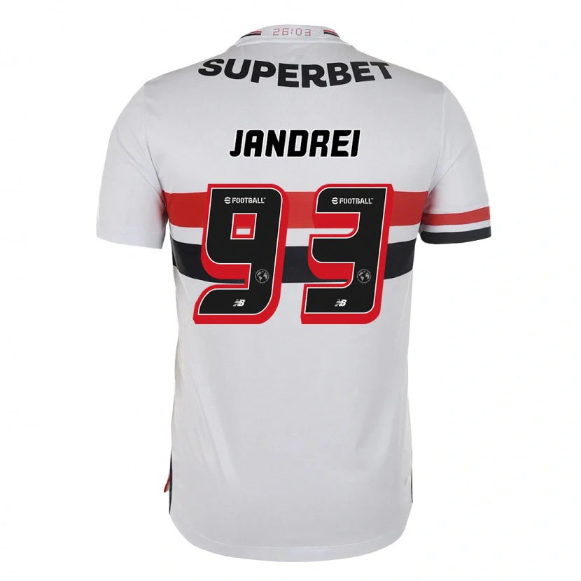Danxen Herren Jandrei #93 Rot Schwarz Weiß Heimtrikot Trikot 2025/26 T-Shirt