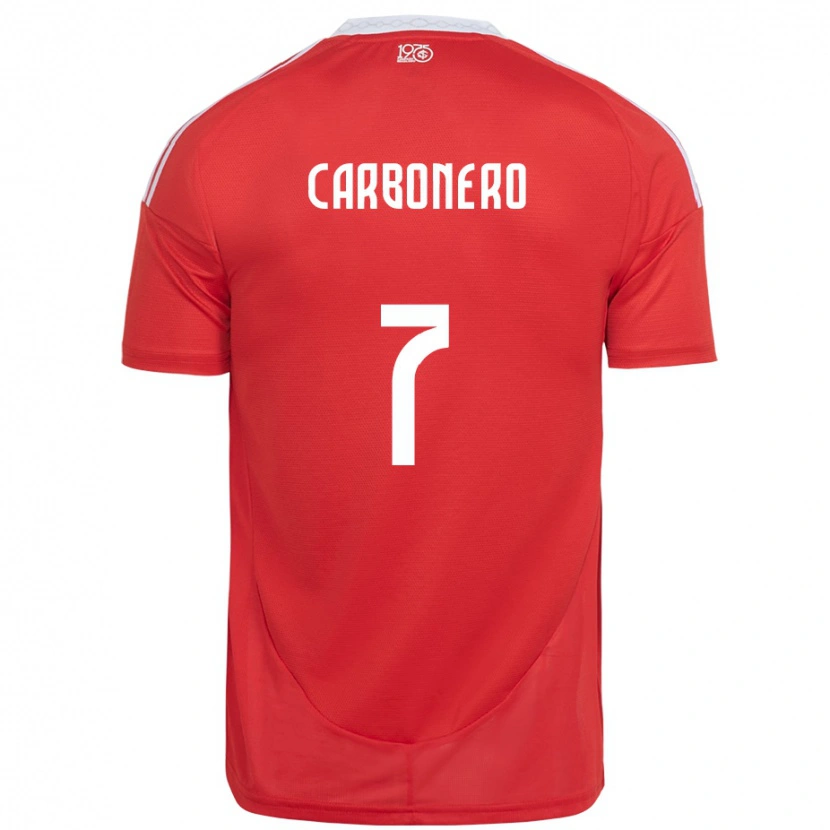 Danxen Herren Johan Carbonero #7 Rot Weiß Heimtrikot Trikot 2025/26 T-Shirt