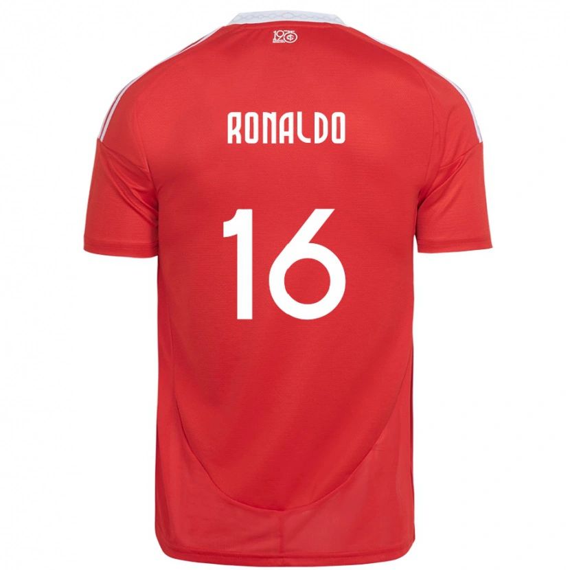 Danxen Herren Ronaldo #16 Rot Weiß Heimtrikot Trikot 2025/26 T-Shirt