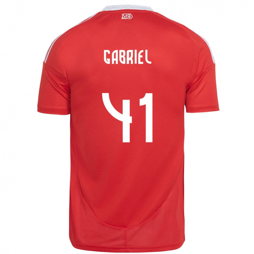 Danxen Herren Victor Gabriel #41 Rot Weiß Heimtrikot Trikot 2025/26 T-Shirt