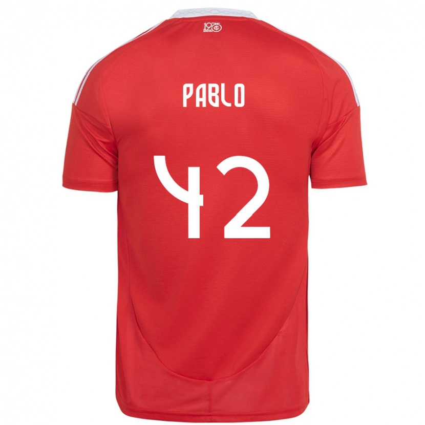 Danxen Herren Pablo #42 Rot Weiß Heimtrikot Trikot 2025/26 T-Shirt