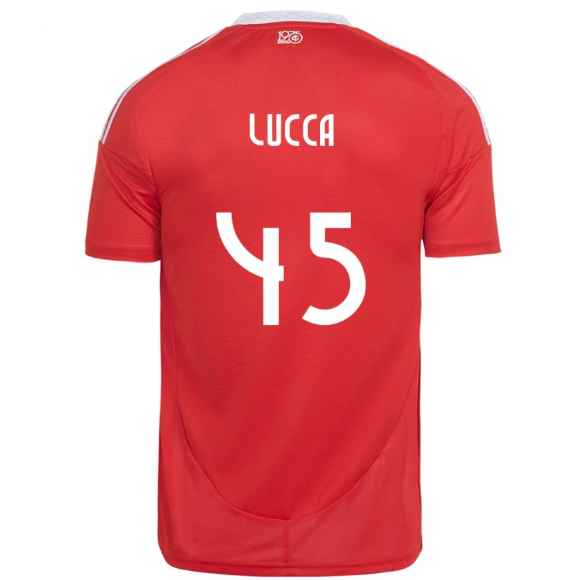 Danxen Herren Lucca #45 Rot Weiß Heimtrikot Trikot 2025/26 T-Shirt