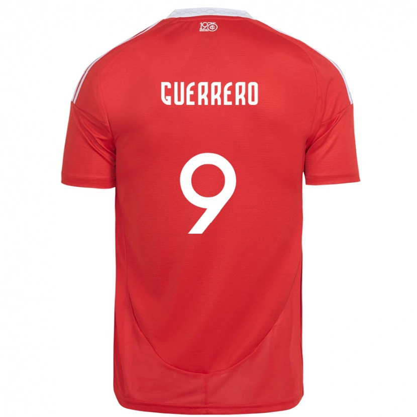 Danxen Herren Paolo Guerrero #9 Rot Weiß Heimtrikot Trikot 2025/26 T-Shirt