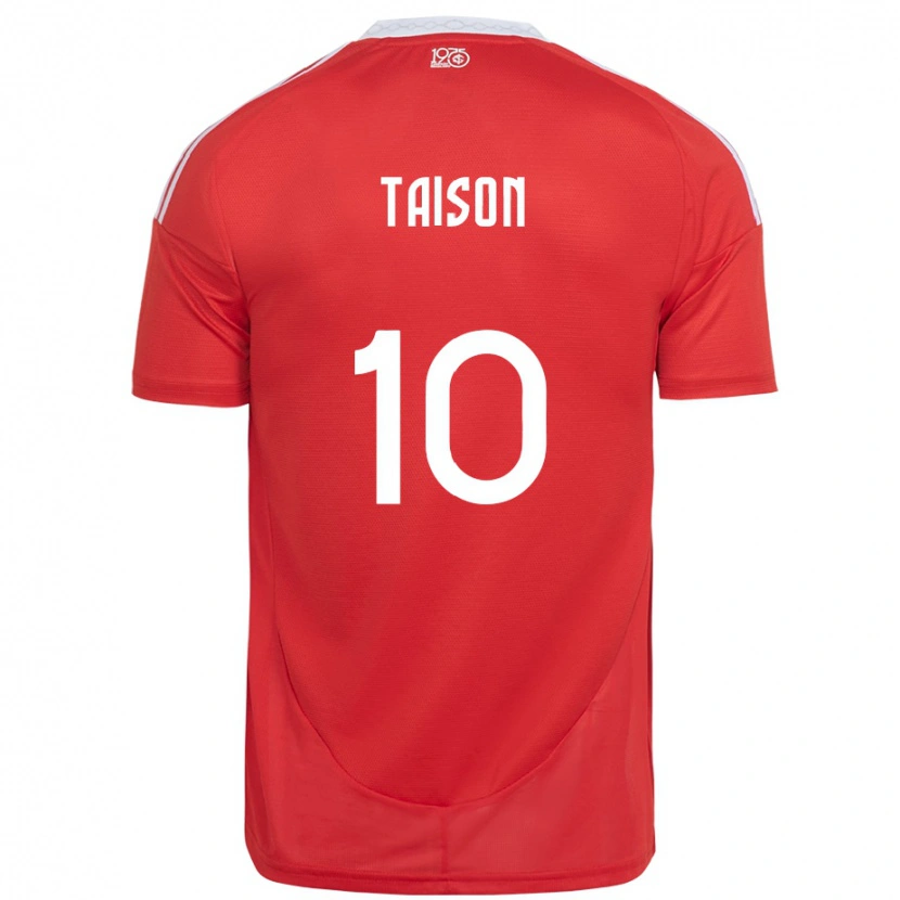 Danxen Herren Taison #10 Rot Weiß Heimtrikot Trikot 2025/26 T-Shirt