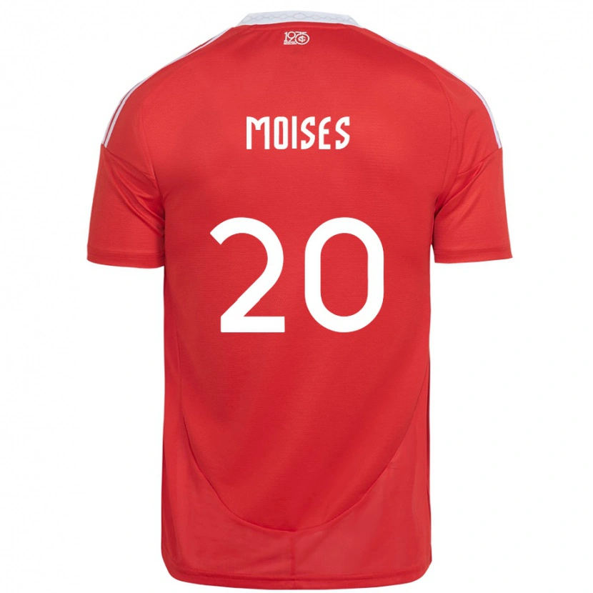 Danxen Herren Moises #20 Rot Weiß Heimtrikot Trikot 2025/26 T-Shirt