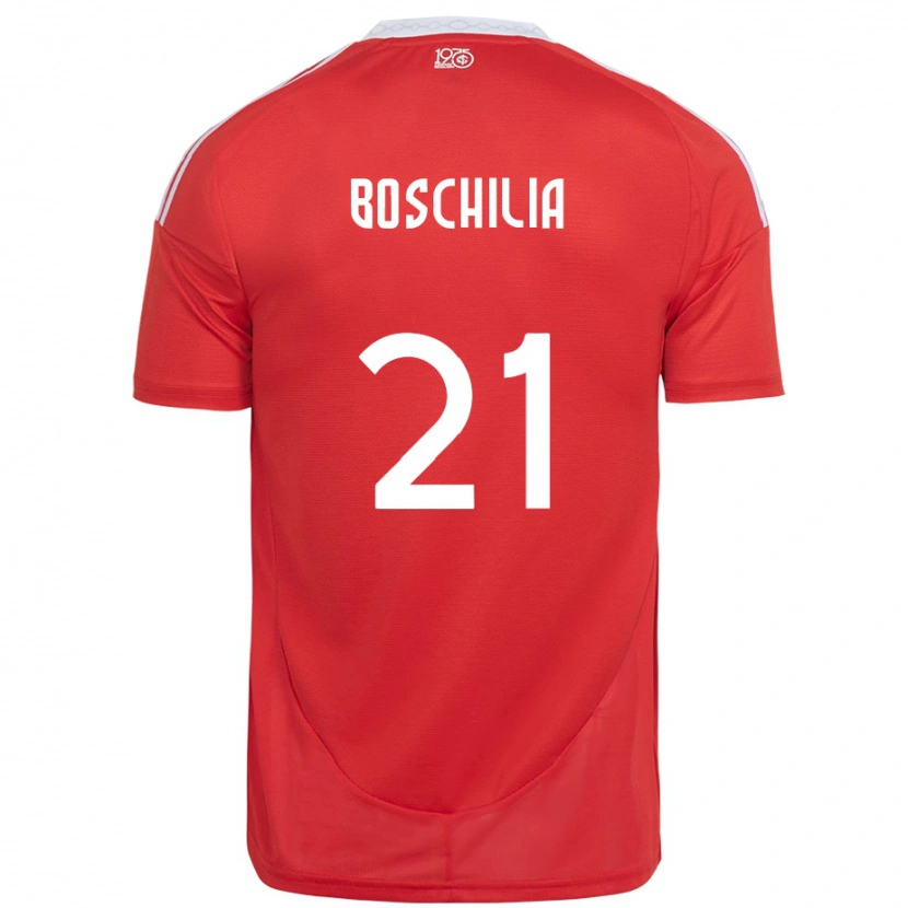 Danxen Herren Gabriel Boschilia #21 Rot Weiß Heimtrikot Trikot 2025/26 T-Shirt