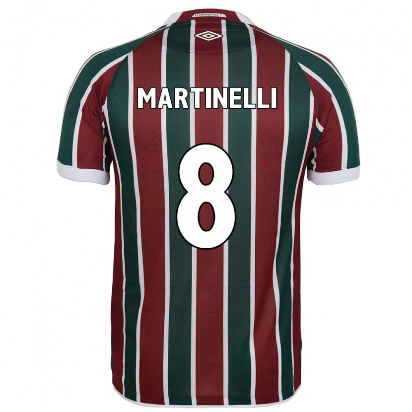 Danxen Herren Martinelli #8 Grün Kastanienbraun Weiß Heimtrikot Trikot 2025/26 T-Shirt