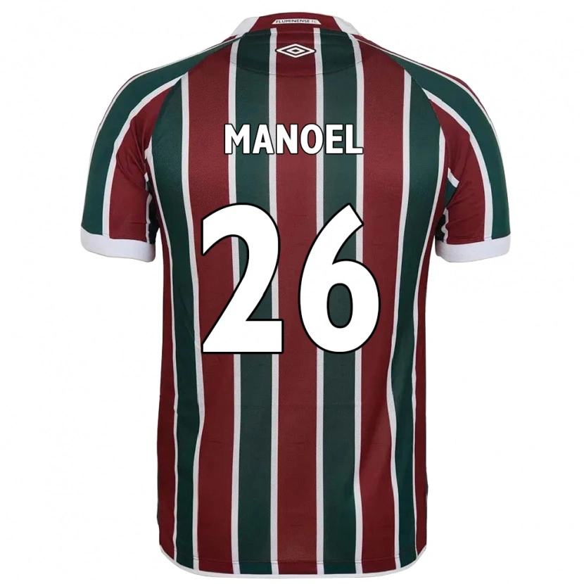 Danxen Herren Manoel #26 Grün Kastanienbraun Weiß Heimtrikot Trikot 2025/26 T-Shirt