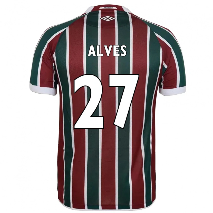 Danxen Herren Felipe Alves #27 Grün Kastanienbraun Weiß Heimtrikot Trikot 2025/26 T-Shirt