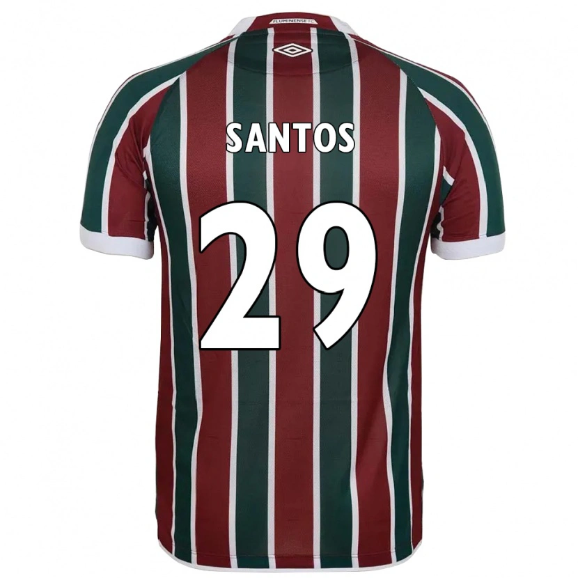 Danxen Herren Thiago Santos #29 Grün Kastanienbraun Weiß Heimtrikot Trikot 2025/26 T-Shirt
