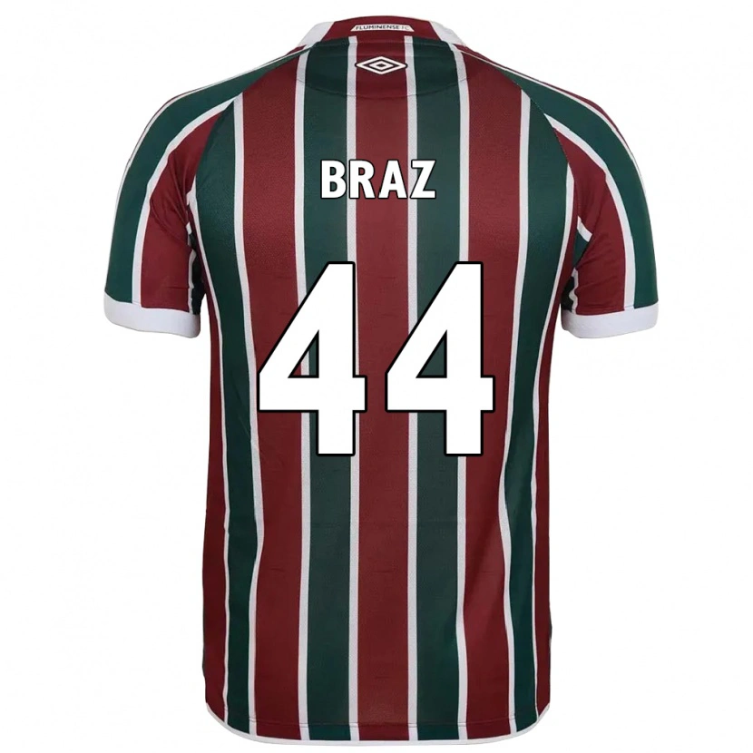 Danxen Herren David Braz #44 Grün Kastanienbraun Weiß Heimtrikot Trikot 2025/26 T-Shirt
