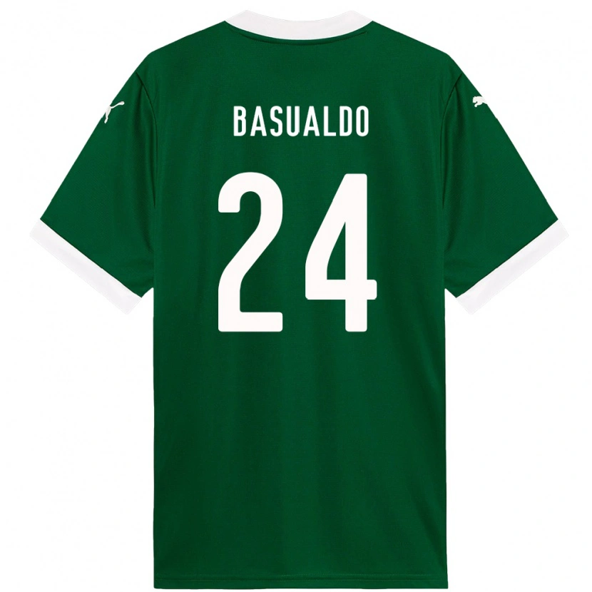Danxen Herren Luis Basualdo #24 Grün Weiß Heimtrikot Trikot 2025/26 T-Shirt
