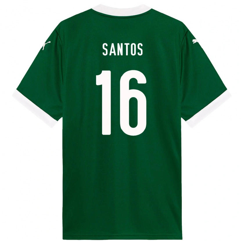 Danxen Herren Gaby Santos #16 Grün Weiß Heimtrikot Trikot 2025/26 T-Shirt