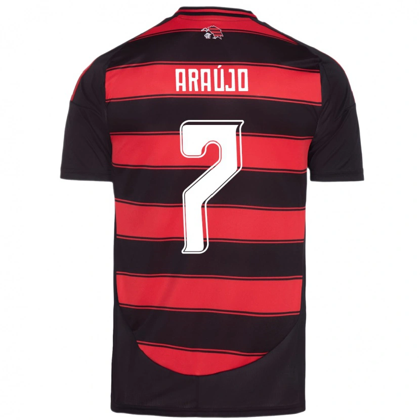 Danxen Herren Luiz Araújo #7 Rot Schwarz Heimtrikot Trikot 2025/26 T-Shirt