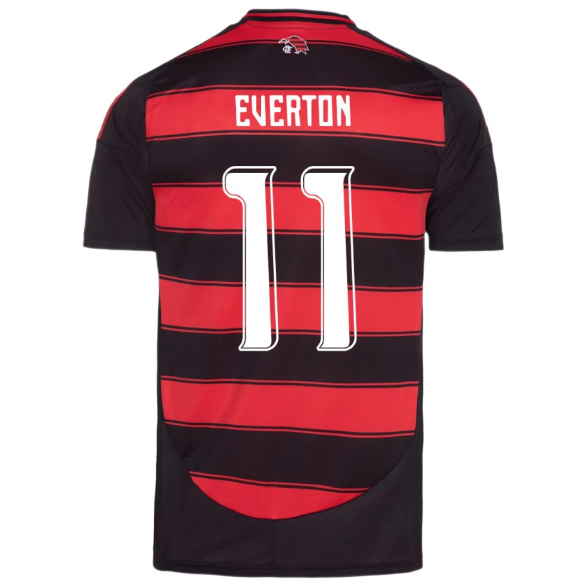 Danxen Herren Everton #11 Rot Schwarz Heimtrikot Trikot 2025/26 T-Shirt