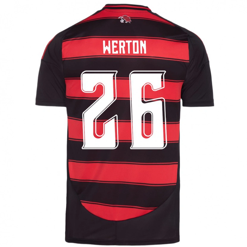 Danxen Herren Werton #26 Rot Schwarz Heimtrikot Trikot 2025/26 T-Shirt