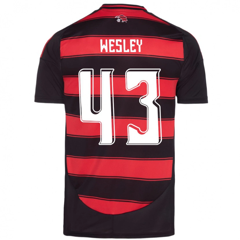 Danxen Herren Wesley #43 Rot Schwarz Heimtrikot Trikot 2025/26 T-Shirt