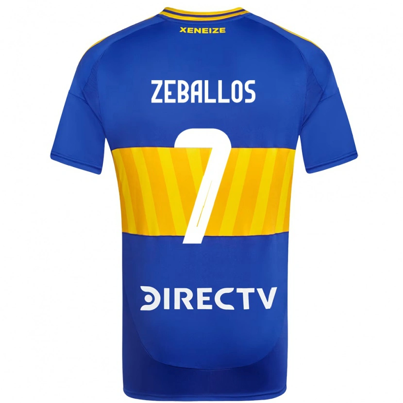Danxen Herren Exequiel Zeballos #7 Königsblau Gelb Heimtrikot Trikot 2025/26 T-Shirt