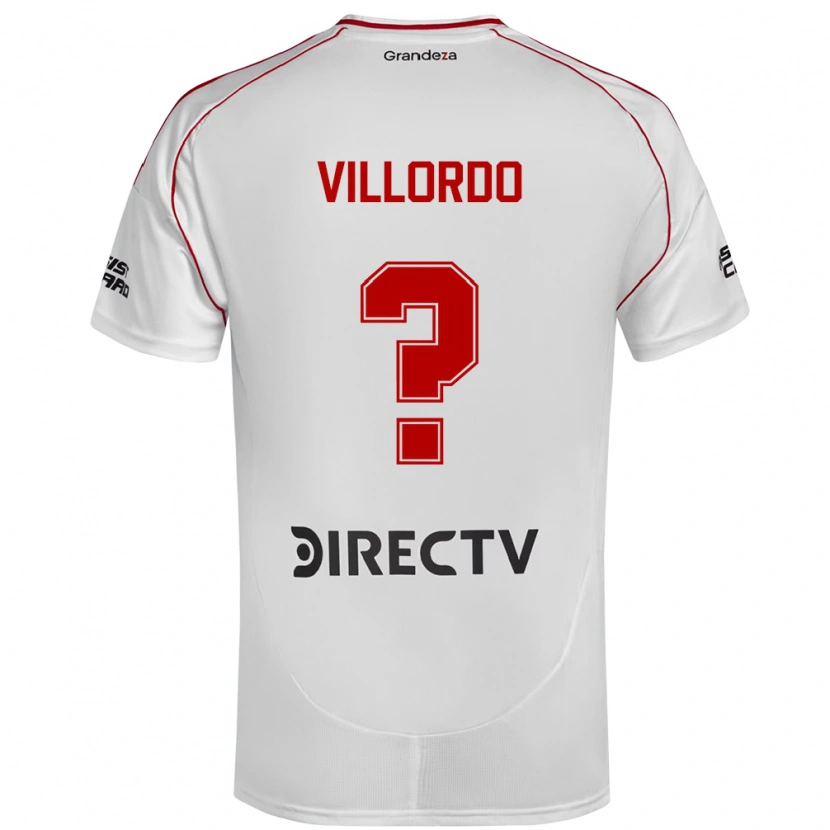 Danxen Herren Juan Villordo #0 Weiß Rot Heimtrikot Trikot 2025/26 T-Shirt
