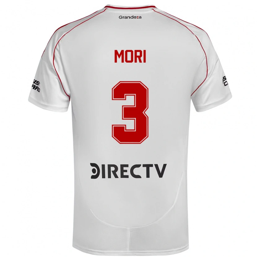 Danxen Herren Ramiro Funes Mori #3 Weiß Rot Heimtrikot Trikot 2025/26 T-Shirt