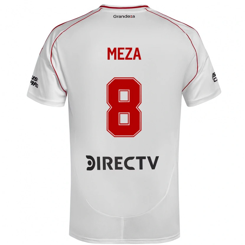 Danxen Herren Maximiliano Meza #8 Weiß Rot Heimtrikot Trikot 2025/26 T-Shirt