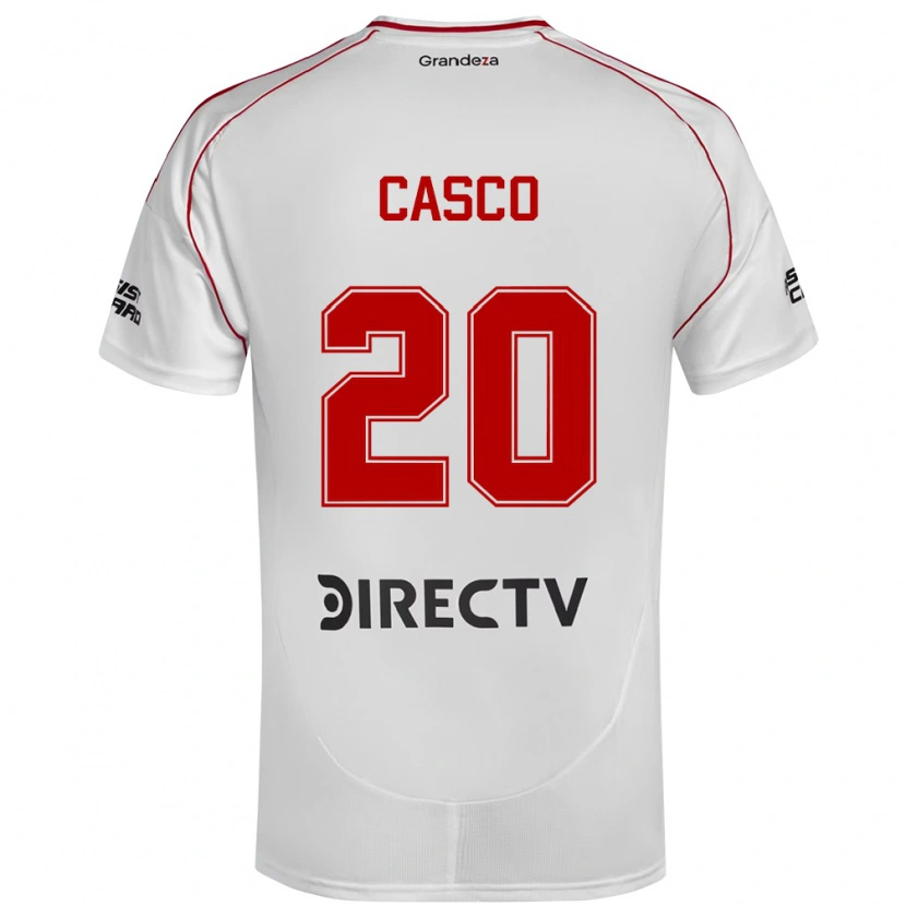Danxen Herren Milton Casco #20 Weiß Rot Heimtrikot Trikot 2025/26 T-Shirt