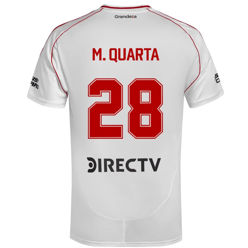 Danxen Herren Lucas Martínez Quarta #28 Weiß Rot Heimtrikot Trikot 2025/26 T-Shirt