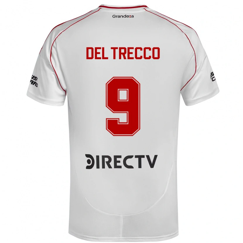 Danxen Herren Martina Del Trecco #9 Weiß Rot Heimtrikot Trikot 2025/26 T-Shirt