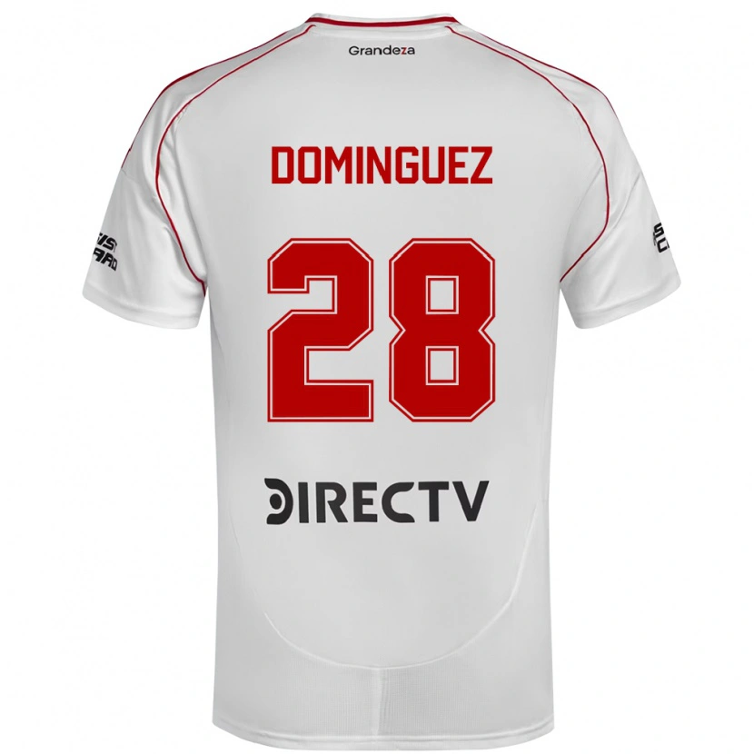Danxen Herren Evelyn Sofía Domínguez #28 Weiß Rot Heimtrikot Trikot 2025/26 T-Shirt