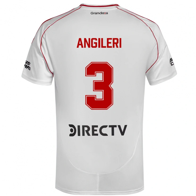 Danxen Herren Fabrizio Angileri #3 Weiß Rot Heimtrikot Trikot 2025/26 T-Shirt