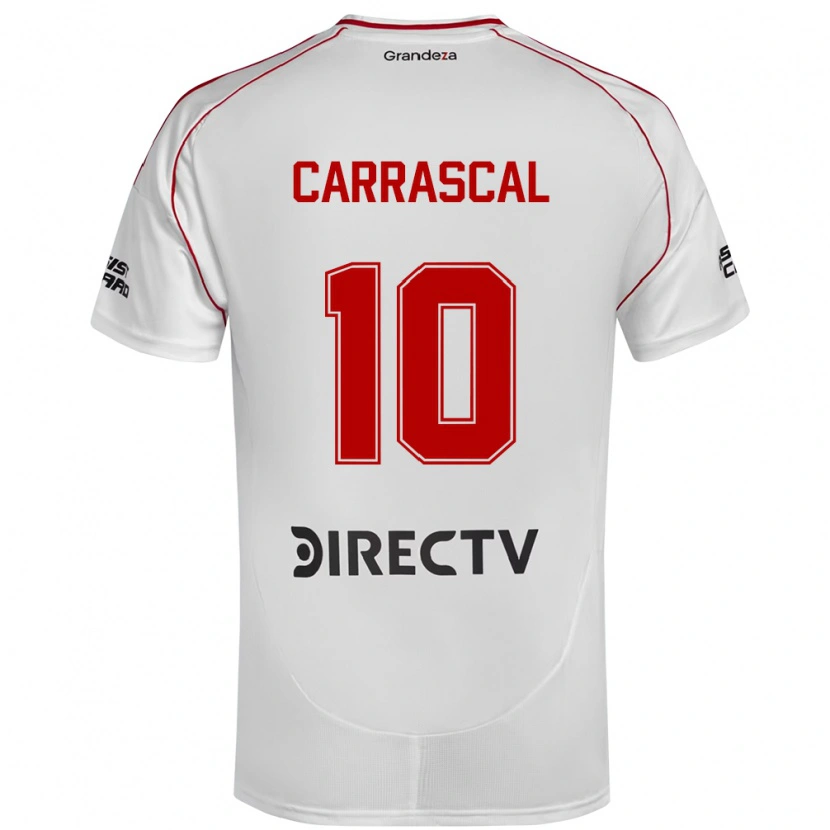 Danxen Herren Jorge Carrascal #10 Weiß Rot Heimtrikot Trikot 2025/26 T-Shirt
