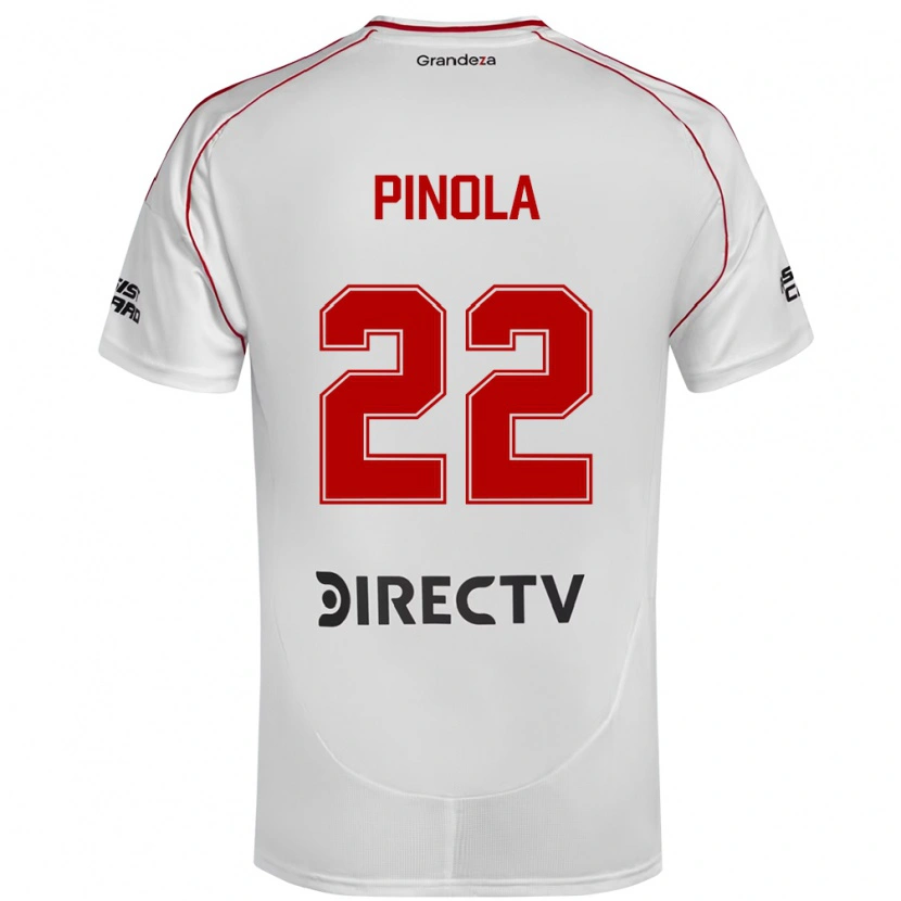 Danxen Herren Javier Pinola #22 Weiß Rot Heimtrikot Trikot 2025/26 T-Shirt