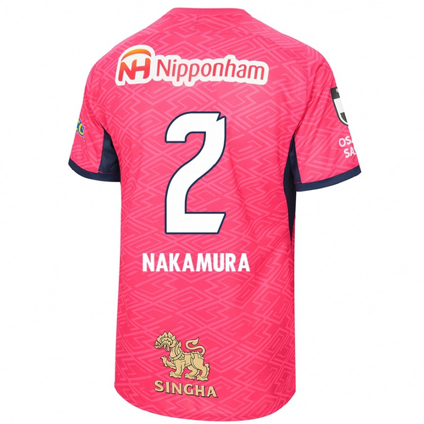 Danxen Herren Takumi Nakamura #2 Sakura Rosa Weiß Heimtrikot Trikot 2025/26 T-Shirt