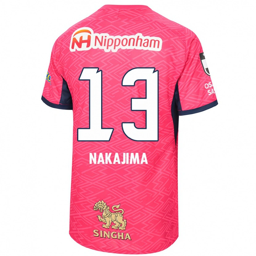 Danxen Herren Motohiko Nakajima #13 Sakura Rosa Weiß Heimtrikot Trikot 2025/26 T-Shirt