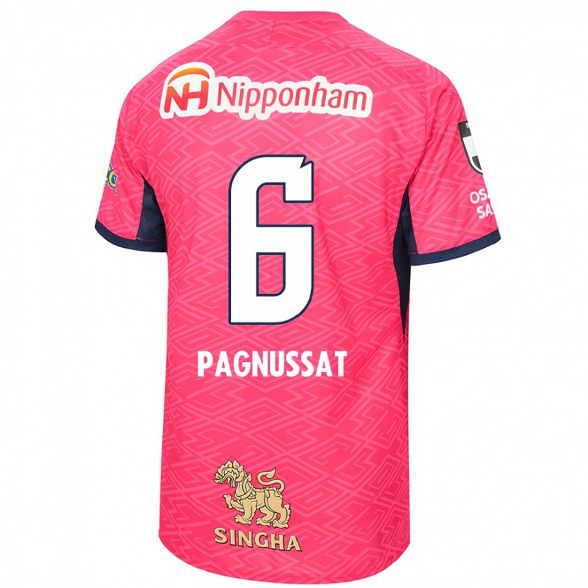 Danxen Herren Tiago Pagnussat #6 Sakura Rosa Weiß Heimtrikot Trikot 2025/26 T-Shirt