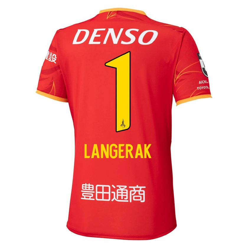 Danxen Herren Mitchell Langerak #1 Rot Gelb Heimtrikot Trikot 2025/26 T-Shirt