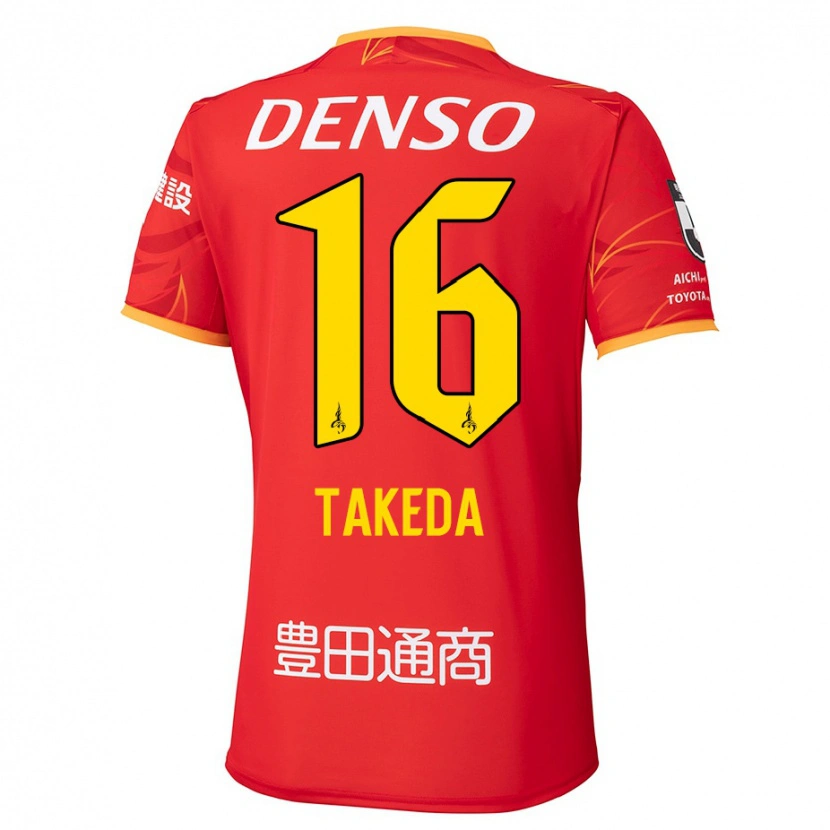 Danxen Herren Yohei Takeda #16 Rot Gelb Heimtrikot Trikot 2025/26 T-Shirt