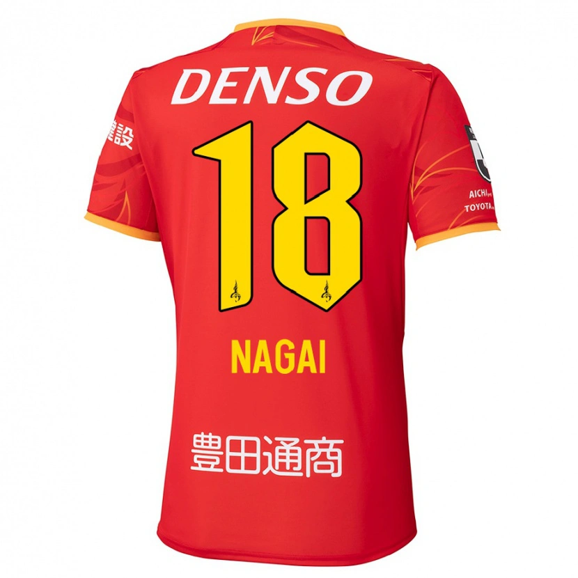 Danxen Herren Kensuke Nagai #18 Rot Gelb Heimtrikot Trikot 2025/26 T-Shirt