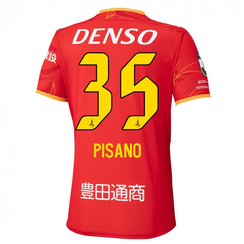 Danxen Herren Alexandre Pisano #35 Rot Gelb Heimtrikot Trikot 2025/26 T-Shirt