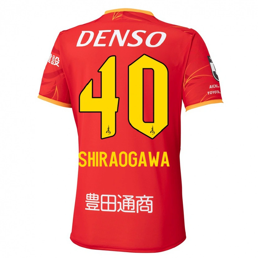Danxen Herren Rekuto Shiraogawa #40 Rot Gelb Heimtrikot Trikot 2025/26 T-Shirt