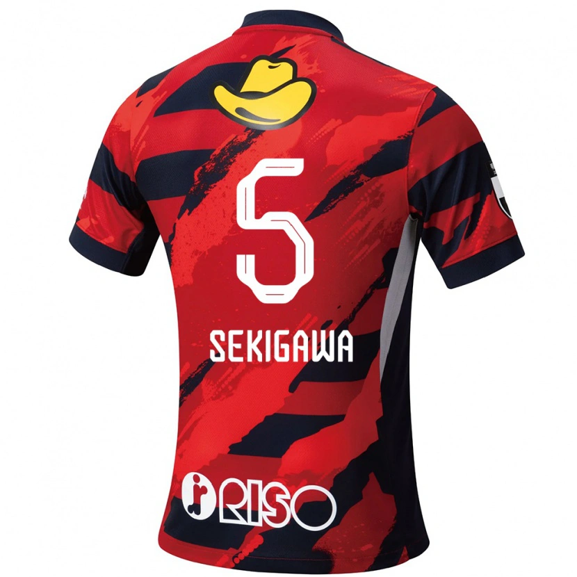 Danxen Herren Ikuma Sekigawa #5 Rot Schwarz Heimtrikot Trikot 2025/26 T-Shirt