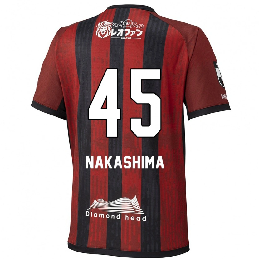 Danxen Herren Taika Nakashima #45 Rot Schwarz Heimtrikot Trikot 2025/26 T-Shirt