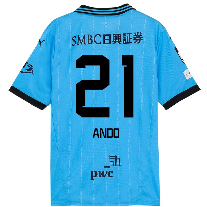 Danxen Herren Shunsuke Ando #21 Himmelblau Schwarz Heimtrikot Trikot 2025/26 T-Shirt