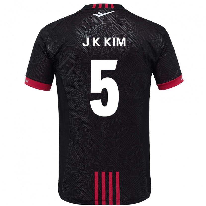 Danxen Herren Jae-Kang Kim #5 Schwarz Rot Heimtrikot Trikot 2025/26 T-Shirt
