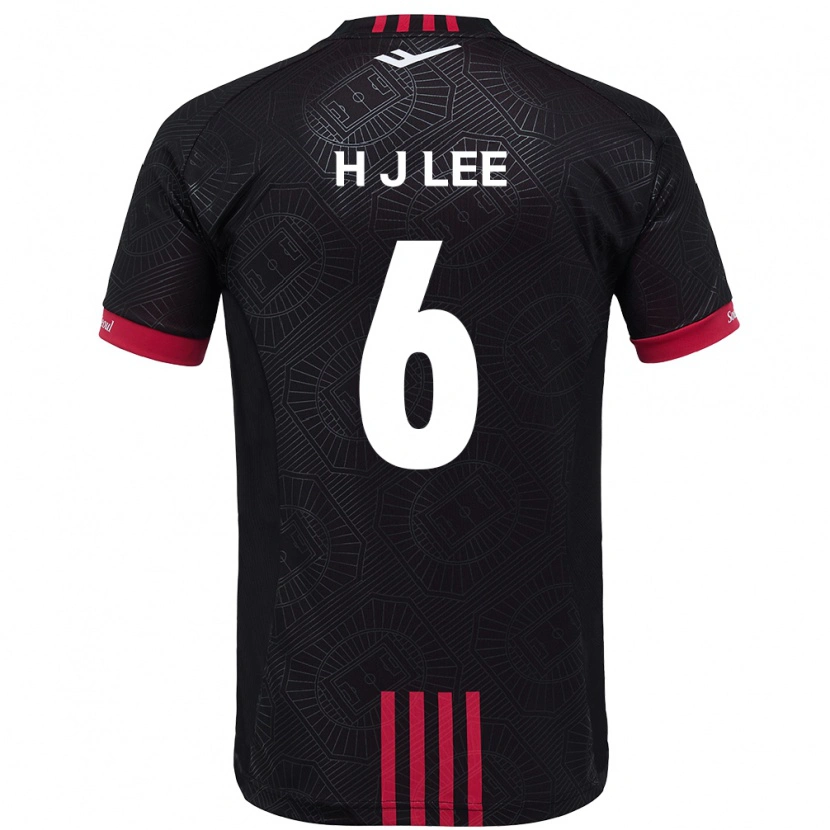 Danxen Herren Ju-Hwan Lee #6 Schwarz Rot Heimtrikot Trikot 2025/26 T-Shirt