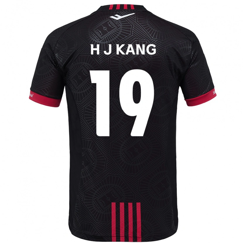 Danxen Herren Ju-Hyeok Kang #19 Schwarz Rot Heimtrikot Trikot 2025/26 T-Shirt