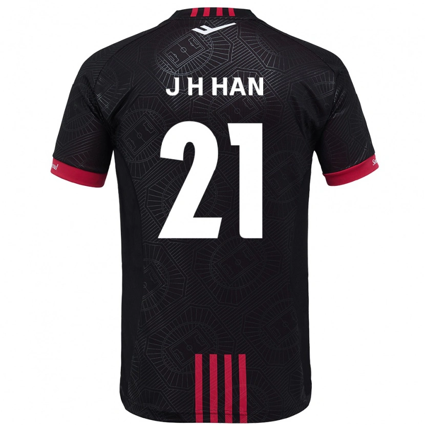 Danxen Herren Jun-Hee Han #21 Schwarz Rot Heimtrikot Trikot 2025/26 T-Shirt